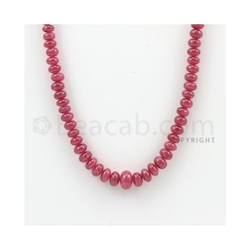 3.20 to 8.20 mm - 1 Line - Ruby Smooth Beads - 20 inches (RSB1031)