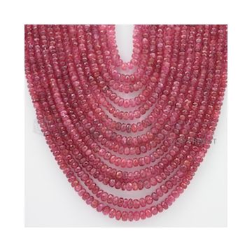 3.00 to 6.50 mm - Pink Sapphire Faceted Beads - 1410.80 Carats - 13 Lines (PnSFB1001)