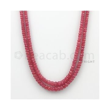 2.50 to 5.50 mm - Pink Sapphire Faceted Beads - 169.10 Carats - 2 Lines (PnSFB1003)