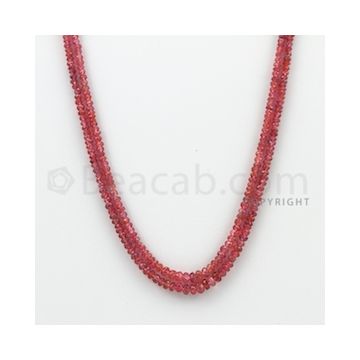 2.50 to 3.50 mm - Pink Sapphire Faceted Beads - 71.05 Carats - 2 Lines (PnSFB1004)