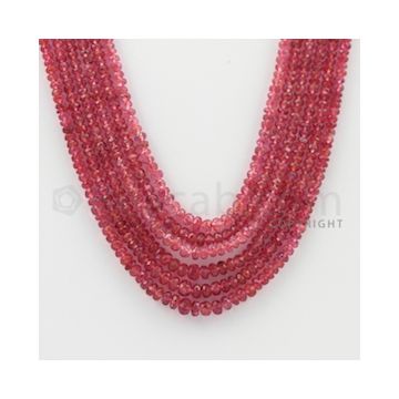 2.30 to 4.50 mm - Pink Sapphire Faceted Beads - 253.75 Carats - 6 Lines (PnSFB1006)