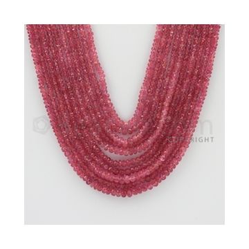 2.20 to 4.00 mm - Pink Sapphire Faceted Beads - 479.00 Carats - 10 Lines (PnSFB1007)
