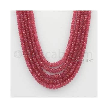 2.50 to 5.00 mm - Pink Sapphire Faceted Beads - 392.15 Carats - 5 Lines (PnSFB1008)