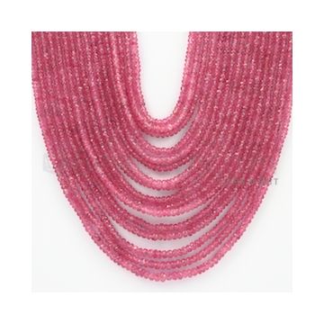 2.00 to 4.00 mm - Pink Sapphire Faceted Beads - 567.75 Carats - 16 Lines (PnSFB1014)