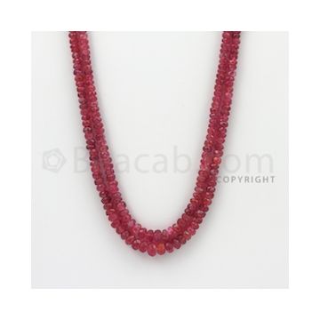 3.50 to 6.50 mm - Pink Sapphire Faceted Beads - 201.15 Carats - 2 Lines (PnSFB1015)