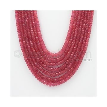 2.40 to 6.00 mm - Pink Sapphire Faceted Beads - 471.95 Carats - 7 Lines (PnSFB1020)