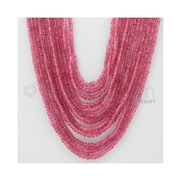 2.00 to 4.50 mm - Pink Sapphire Faceted Beads - 454.50 Carats - 13 Lines (PnSFB1027)