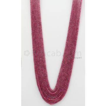 2.20 to 5.00 mm - Pink Sapphire Faceted Beads - 375.30 Carats - 9 Lines (PnSFB1033)