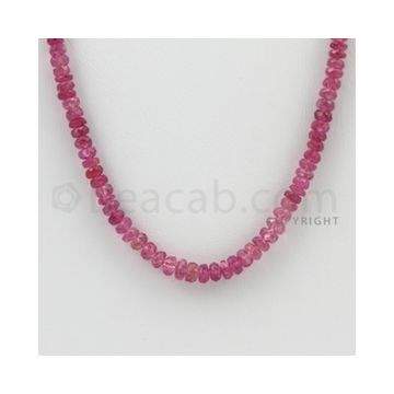 2.80 to 4.40 mm - Pink Sapphire Faceted Beads - 76.00 Carats - 1 Line (PnSFB1034)
