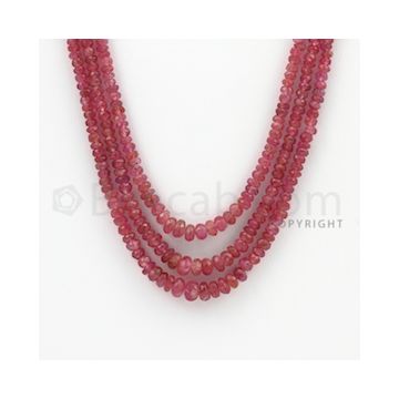2.40 to 5.00 mm - Pink Sapphire Faceted Beads - 140.45 Carats - 1 Line (PnSFB1039)