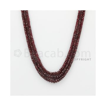 2.20 to 2.50 mm - Ruby Faceted Beads - 117.17 Carats - 3 Lines (RFB1067)