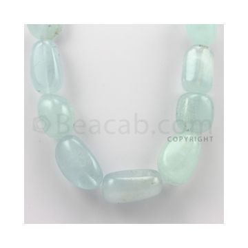 20.00 to 32.00 mm - Aquamarine Tumbled Beads - 1138.00 Carats - 1 Line (AqTuB1002)