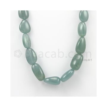 16.00 to 24.00 mm - Aquamarine Tumbled Beads - 622.50 Carats - 1 Line (AqTuB1007)