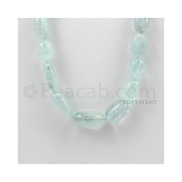 12.00 to 21.00 mm - Aquamarine Tumbled Beads - 359.00 Carats - 1 Line (AqTuB1015)