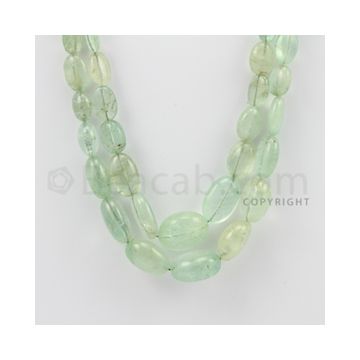8.00 to 18.00 mm - Emerald Tumbled Beads - 419.00 Carats - 2 Lines (EmTuB1016)