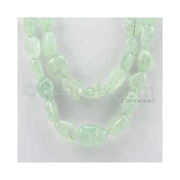 11.00 to 25.00 mm - Emerald Tumbled Beads - 1216.00 Carats - 2 Lines (EmTuB1017)