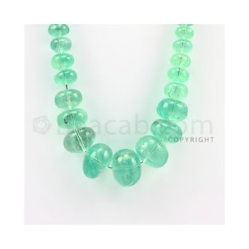 9.00 to 19.50 mm - 1 Line - Emerald Smooth Beads - 16 inches (EmSB1002)