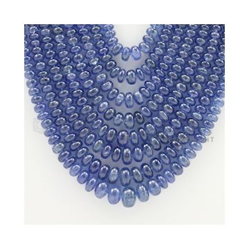 3.00 to 9.00 mm - 8 Lines - Sapphire Smooth Beads - 19 to 24 inches (SSB1004)