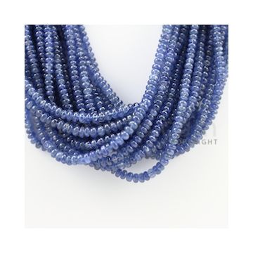 3.50 to 5.00 mm - 18 Lines - Sapphire Smooth Beads - 16.50 inches (SSB1008)