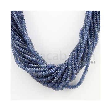 2.50 to 4.00 mm - 20 Lines - Sapphire Smooth Beads - 16.50 inches (SSB1010)