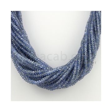 2.80 to 4.00 mm - 21 Lines - Sapphire Smooth Beads - 16.50 inches (SSB1011)