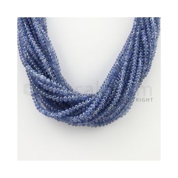 3.00 to 4.00 mm - 14 Lines - Sapphire Smooth Beads - 16 inches (SSB1012)