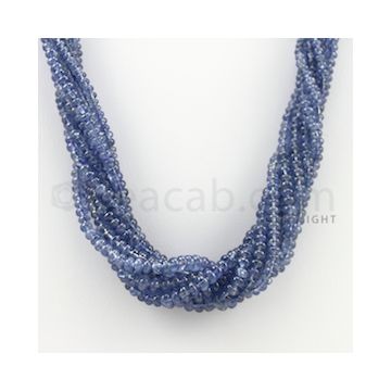2.50 to 5.25 mm - 8 Lines - Sapphire Smooth Beads - 17 inches (SSB1013)