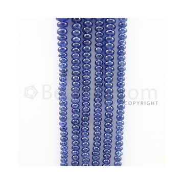 3.50 to 8.00 mm - 5 Lines - Sapphire Smooth Beads - 17 inches (SSB1014)