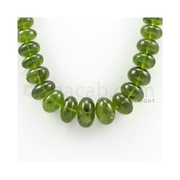 7.00 to 12.00 mm - Peridot Smooth Beads - 997.25 Carats - 1 Line (PSB1006)