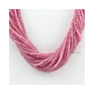 2.50 to 4.50 mm - 22 Lines - Pink Sapphire Faceted Beads - 17 inches (PnSFB1042)