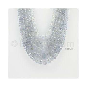 2.50 to 11.00 mm - 5 Lines - Sapphire Faceted Roundel Beads - 16 to 20 inches (SFRoB1018)