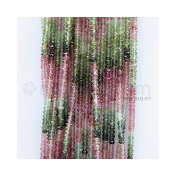 2.80 to 3.20 mm - 18 Lines - Tourmaline Faceted Beads - 15 inches (MuToFB1002)