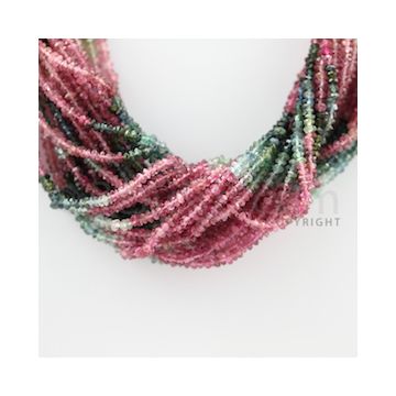 2.50 to 2.90 mm - 23 Lines - Tourmaline Faceted Beads - 15 inches (MuToFB1003)