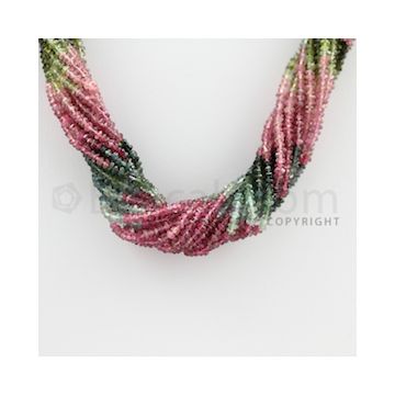 2.50 to 2.80 mm - 16 Lines - Tourmaline Faceted Beads - 15 inches (MuToFB1004)