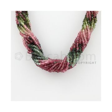 3.00 mm - 14 Lines - Tourmaline Faceted Beads - 15 inches (MuToFB1005)