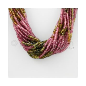3.00 to 3.80 mm - 20 Lines - Tourmaline Faceted Beads - 15 inches (MuToFB1006)