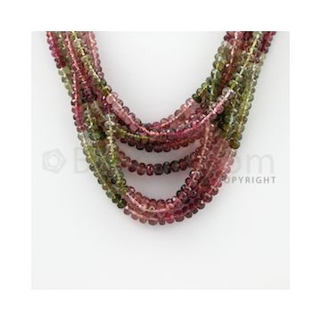 3.20 to 5.00 mm - 8 Lines - Tourmaline Faceted Beads - 16 inches (MuToFB1020)
