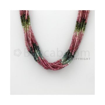 2.60 to 3.00 mm - 8 Lines - Tourmaline Faceted Beads - 15.50 inches (MuToFB1024)