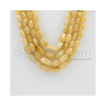 7.00 to 12.00 mm - 4 Lines - Yellow Sapphire Smooth Tumbled Beads - 16 to 19 inches (YSaSTu1003)