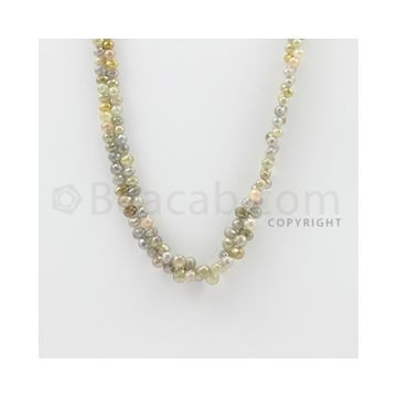 2.50 to 6.50 mm - 1 Line - Diamond Drop Beads - 22 inches (DiaDrp1006)