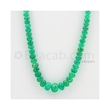 4.20 to 10.40 mm - 1 Line - Emerald Smooth Beads - 23 inches (EmSB1018)