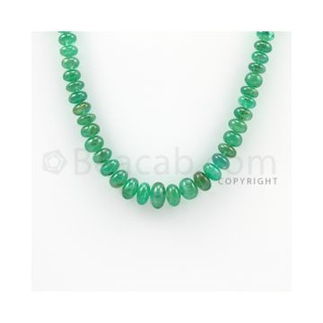 5.00 to 10.00 mm - 1 Line - Emerald Smooth Beads - 16 inches (EmSB1019)