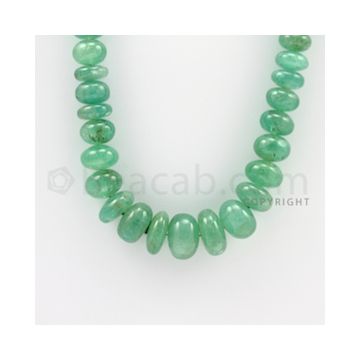 5.00 to 16.50 mm - 1 Line - Emerald Smooth Beads - 20 inches (EmSB1025)