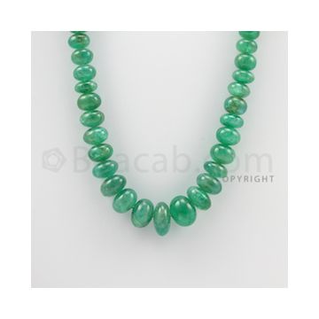 8.00 to 16.50 mm - 1 Line - Emerald Smooth Beads - 19.50 inches (EmSB1026)