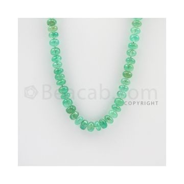 7.00 to 7.80 mm - 1 Line - Emerald Smooth Beads - 22 inches (EmSB1027)
