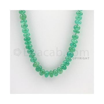 4.50 to 7.80 mm - 1 Line - Emerald Smooth Beads - 20 inches (EmSB1028)