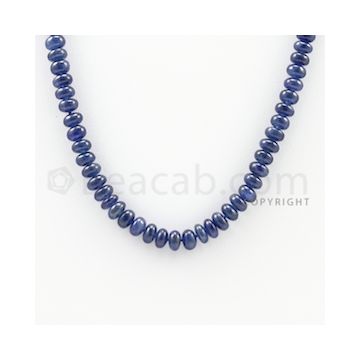 5.80 to 6.40 mm - 1 Line - Sapphire Smooth Beads - 18 inches (SSB1027)