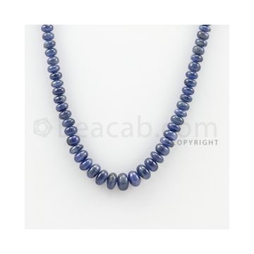 5.00 to 8.40 mm - 1 Line - Sapphire Smooth Beads - 16 inches (SSB1028)