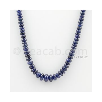 6.00 to 11.00 mm - 1 Line - Sapphire Smooth Beads - 17 inches (SSB1029)