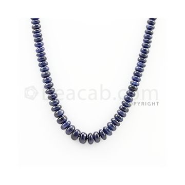 5.80 to 8.80 mm - 1 Line - Sapphire Smooth Beads - 17 inches (SSB1030)